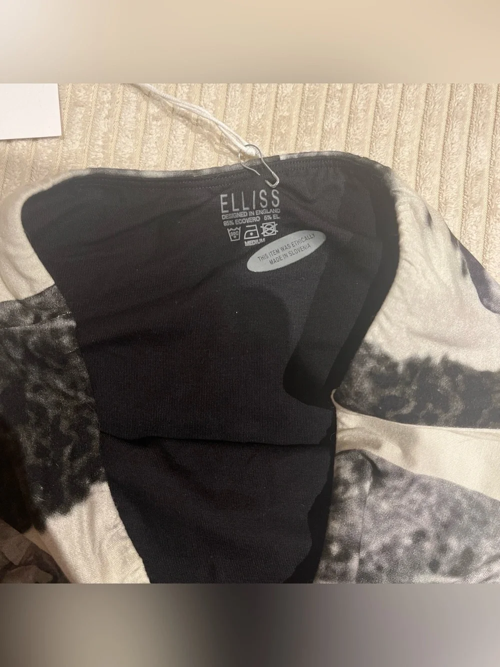 Elliss Graphic Bodysuit in Black & White